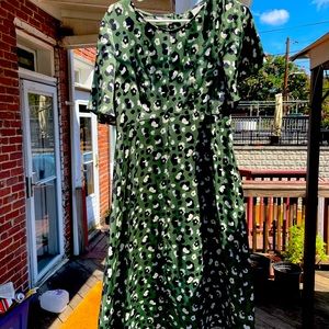 ASOS Maternity Green Leopard print dress, size 8